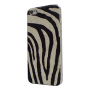 【iPhone5 スキンシール】BADSMAKESGOODS レザーカバー (Fur-Zebra)