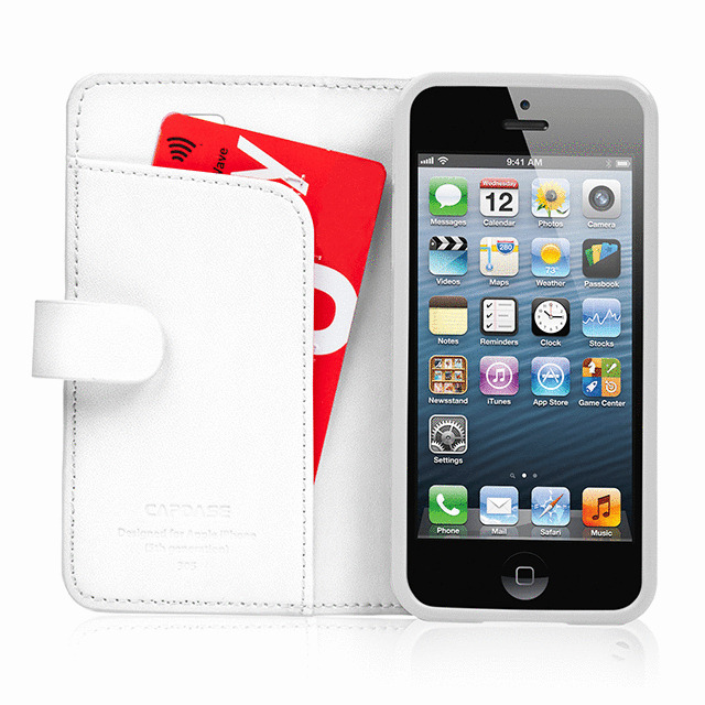 【iPhoneSE(第1世代)/5s/5 ケース】Folder Case Sider Polka White/Greygoods_nameサブ画像