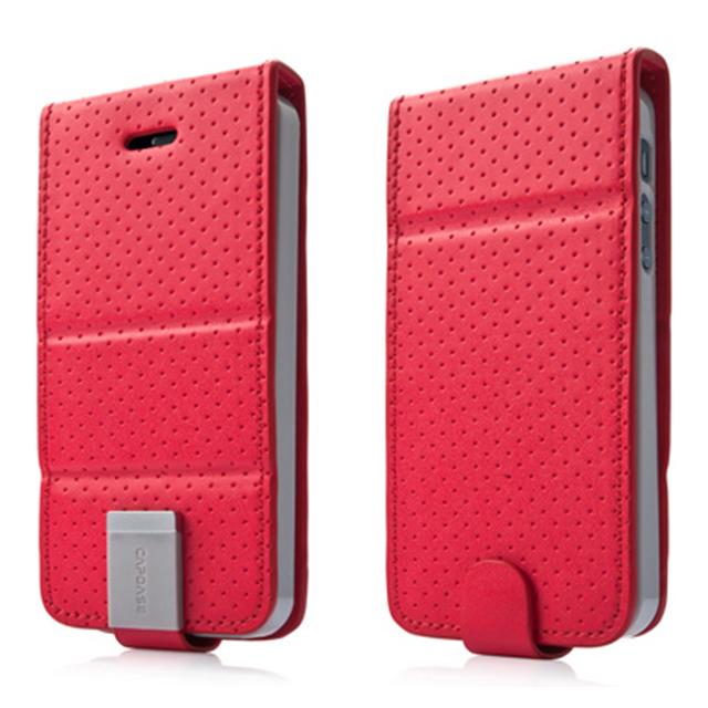 【iPhoneSE(第1世代)/5s/5 ケース】Folder Case Upper Polka Red/Greygoods_nameサブ画像
