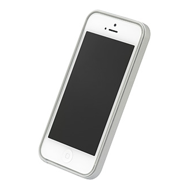 【iPhone5 ケース】フラットバンパーセット for iPhone5(シルバー＆ホワイト)サブ画像