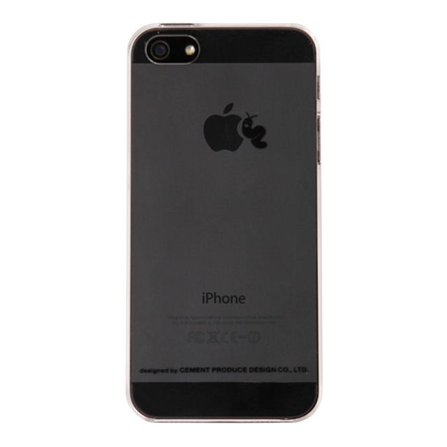 【iPhoneSE(第1世代)/5s/5 ケース】iTattoo Larva Loves Apple BLACK