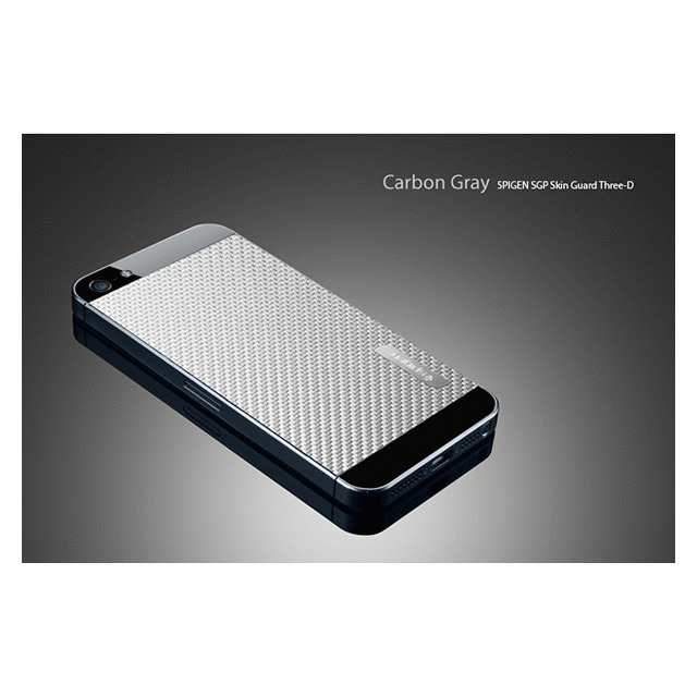 【iPhone5s/5 スキンシール】SPIGEN SGP Case Skin Guard Series Carbon Grayサブ画像