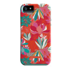 【iPhoneSE(第1世代)/5s/5 ケース】DESIGNER PRINTS Hybrid Tough Case, Magnolia and Lotus/Winter Aqua