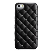 【iPhoneSE(第1世代)/5s/5 ケース】Madison Black Quilted (With Swarovski Crystals)