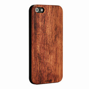 【iPhone5s/5 ケース】木材とプラスチックの融合型ケース『ハイブリッドウッドケース』(ローズウッド×ブラック)