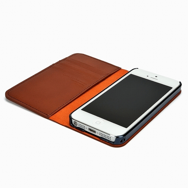 【iPhone5s/5 ケース】高級牛革を使用した手帳型カバー『Classic Leather』(ブラウン)サブ画像