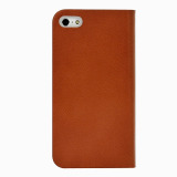 【iPhone5s/5 ケース】高級牛革を使用した手帳型カバー『Classic Leather』(ブラウン)