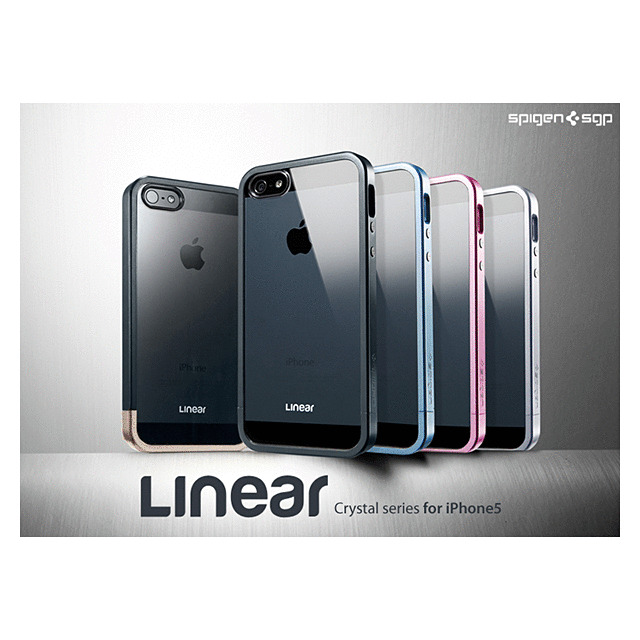 【iPhoneSE(第1世代)/5s/5 ケース】SPIGEN SGP Case Linear Metal Crystal series Metal Blueサブ画像