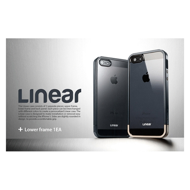 【iPhoneSE(第1世代)/5s/5 ケース】SPIGEN SGP Case Linear Metal Crystal series Metal Slateサブ画像