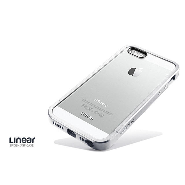 【iPhoneSE(第1世代)/5s/5 ケース】SPIGEN SGP Case Linear Metal Crystal series Metal Silverサブ画像