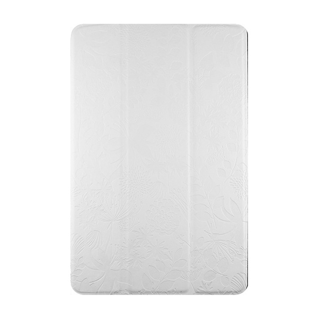 【iPad mini(第1世代) ケース】GISSAR iPad mini フラワーデザイン ホルダータイプ レザー調ケース, White