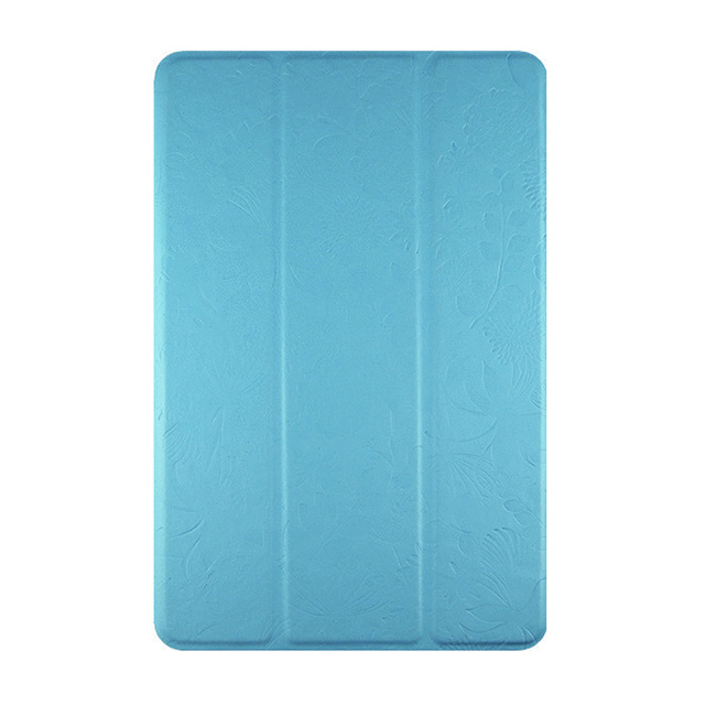 【iPad mini(第1世代) ケース】GISSAR iPad mini フラワーデザイン ホルダータイプ レザー調ケース, Blue