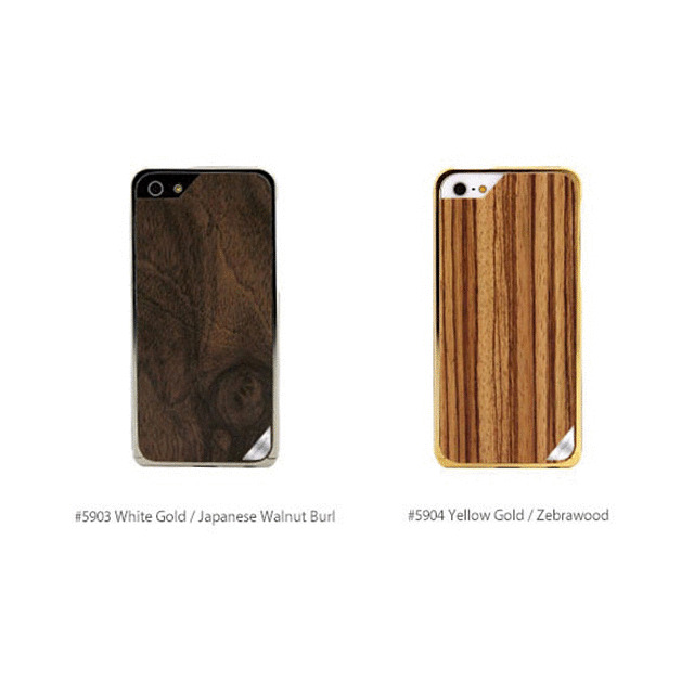 【iPhoneSE(第1世代)/5s/5 ケース】Alloy X Wood (24K White Gold×Teak)サブ画像