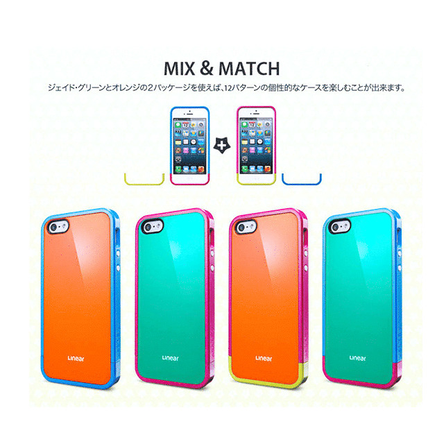 【iPhoneSE(第1世代)/5s/5 ケース】Linear POPs (Orange)サブ画像