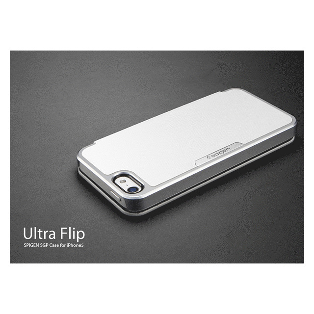 【iPhoneSE(第1世代)/5s/5 ケース】SPIGEN SGP Case Ultra Flip Whiteサブ画像