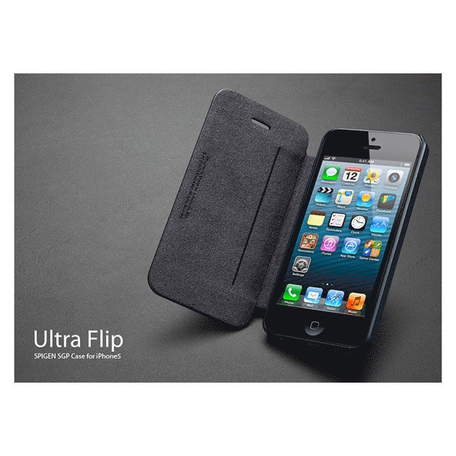 【iPhoneSE(第1世代)/5s/5 ケース】SPIGEN SGP Case Ultra Flip Silverサブ画像
