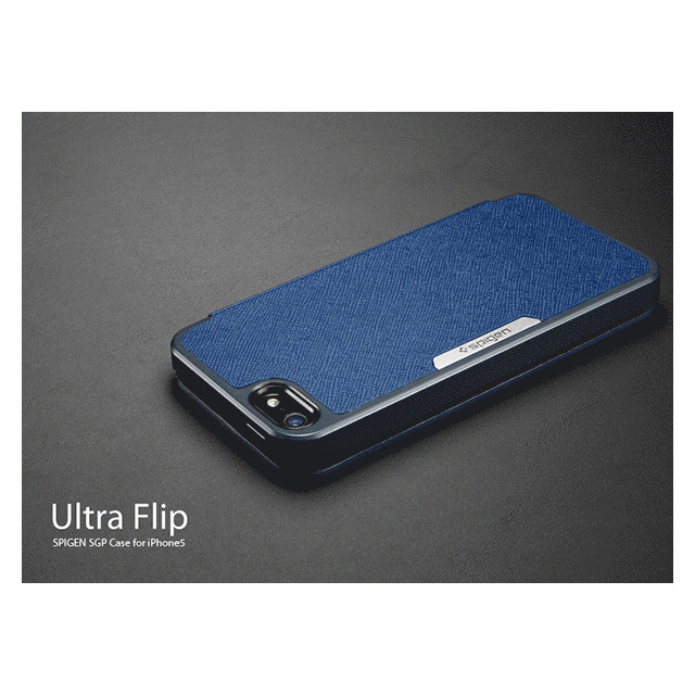 【iPhoneSE(第1世代)/5s/5 ケース】SPIGEN SGP Case Ultra Flip Navyサブ画像