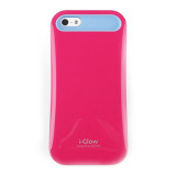 【iPhoneSE(第1世代)/5s/5 ケース】i-Glow Vivid Case with TCS Pink×Blue