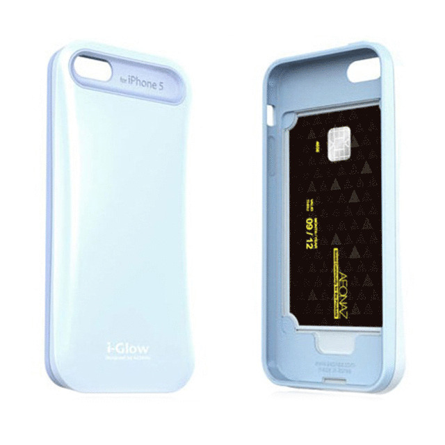 【iPhoneSE(第1世代)/5s/5 ケース】i-Glow Pastel Case with TCS Pastel Blueサブ画像