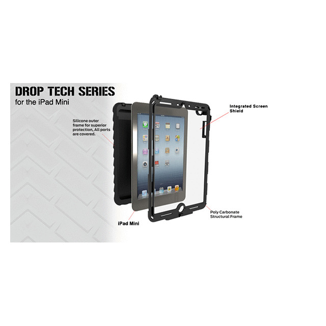 【iPad mini(第1世代) ケース】Gumdrop Drop Techシリーズ ブラック/ブラック DT-IPADMINI-BLKサブ画像