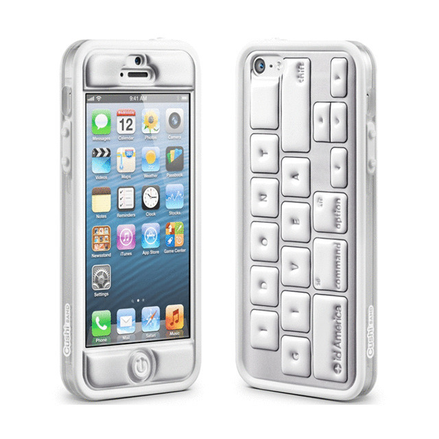 【iPhoneSE(第1世代)/5s/5 ケース】Cushi Plus (Original Keyboard White)