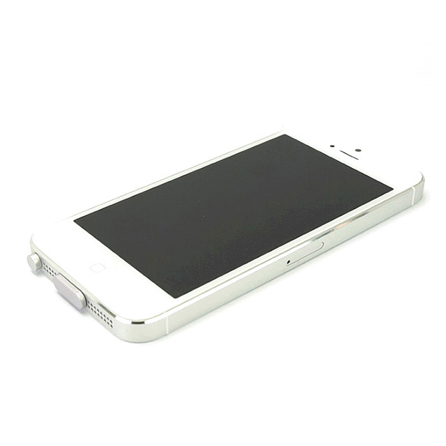 【iPhone5s/5c/5】アルミニウムポートキャップセット (シルバー)goods_nameサブ画像