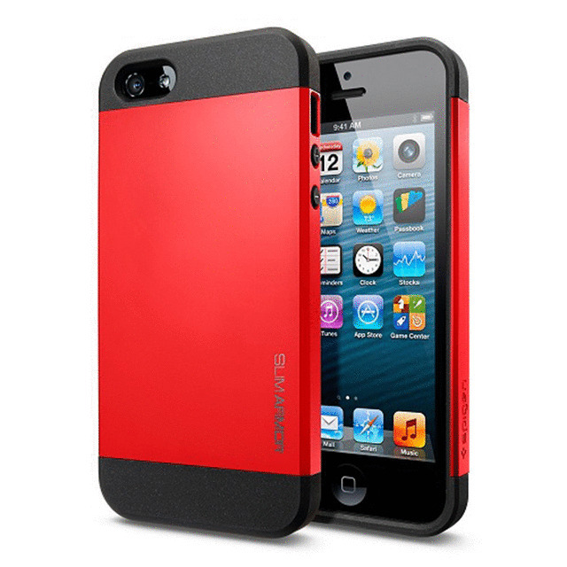 【iPhoneSE(第1世代)/5s/5 ケース】SPIGEN SGP Case Slim Armor Color Series Crimson Red