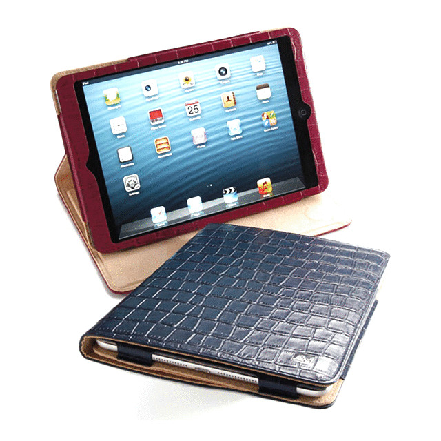 【iPad mini(第1世代) ケース】PRIME TAB クロコ型押しレザー バーガンディーサブ画像