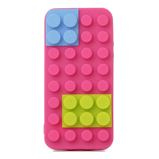【iPhoneSE(第1世代)/5s/5 ケース】Block Case (ピンク)
