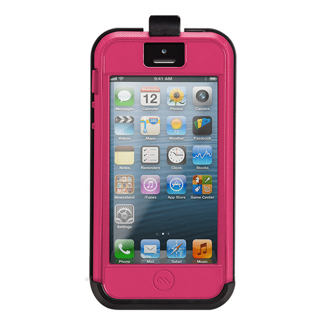 【iPhone5 ケース】iPhone 5 Tough Xtreme Case with Holster, Lipstick Pink / Flame Red