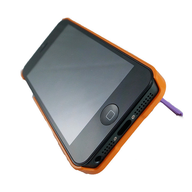 【iPhoneSE(第1世代)/5s/5 ケース】Smart Folder Case Sider Belt： Purple/Orangeサブ画像