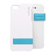 【iPhoneSE(第1世代)/5s/5 ケース】Smart Folder Case Sider Belt： White/White