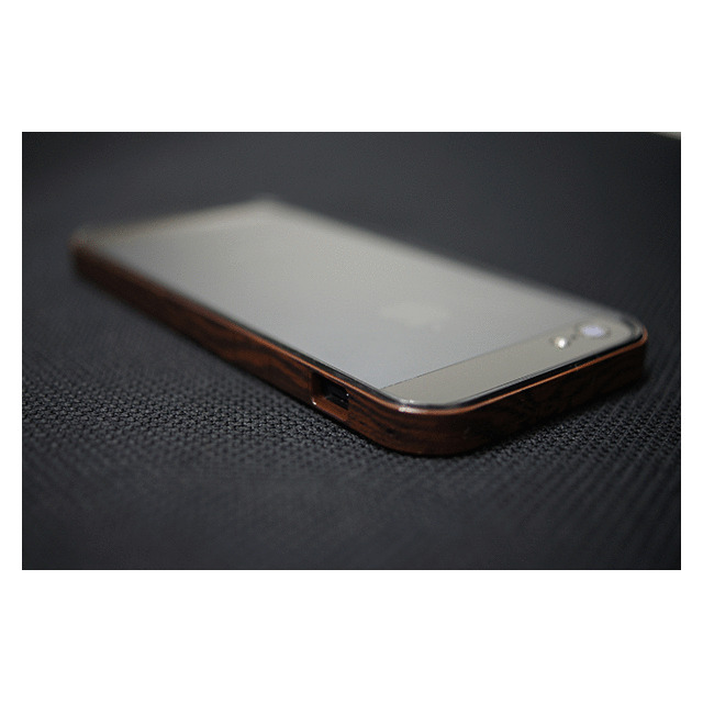 【限定】【iPhone5 ケース】フラットバンパーセット for iPhone5(木目調＆ブラック)サブ画像