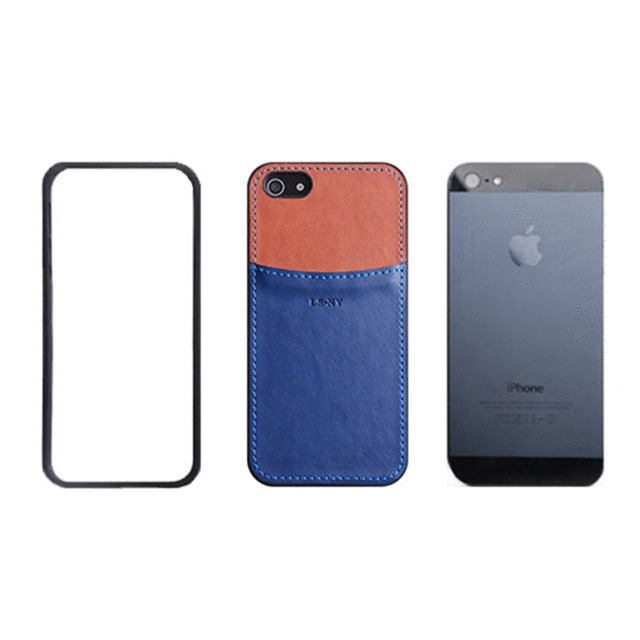 【iPhone5s/5 ケース】Business Series Bumper Case ブルー/ブラウンサブ画像