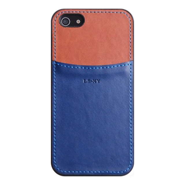 【iPhone5s/5 ケース】Business Series Bumper Case ブルー/ブラウン