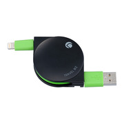 TRAVEL BIZ Lightningコネクタ対応iPod/iPhone/iPad専用 急速充電＆データ転送巻き取り式USBケーブル カフェブラック