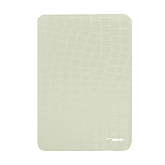 【iPad mini(第1世代) ケース】クロコダイル調型押レザーケース ホワイトサブ画像