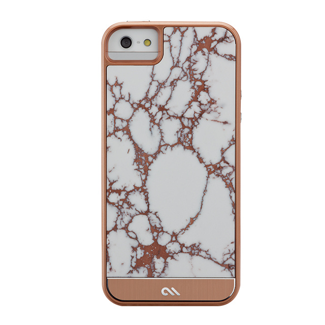 【iPhoneSE(第1世代)/5s/5 ケース】Crafted Case Gemstone - Copper Howlite (White/Copper)