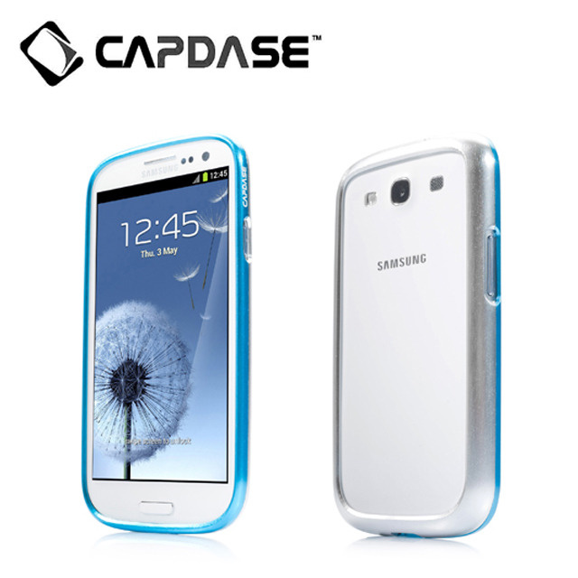 【GALAXY S3 ケース】Alumor Bumper Duo Frame Blue / Silver