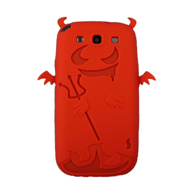 【GALAXY S3 ケース】Satan Silicone Case, Red