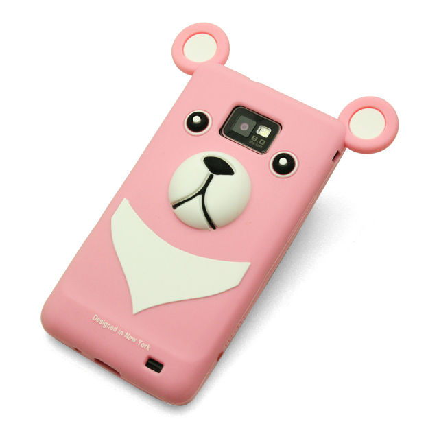 【GALAXY S2 ケース】Full Protection Silicon Bear, Pinkサブ画像