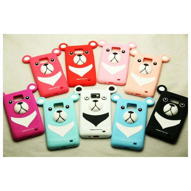 【GALAXY S2 ケース】Full Protection Silicon Bear, Redサブ画像