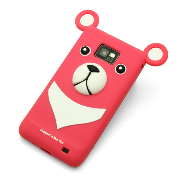 【GALAXY S2 ケース】Full Protection Silicon Bear, Classic Redサブ画像