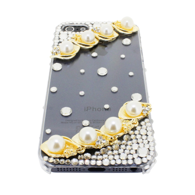 【iPhone5s/5 ケース】クリアデコレーションケース Piled Up Pearl CLEARサブ画像