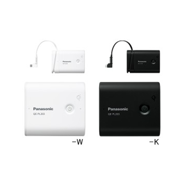 無接点対応USBモバイル電源 QE-PL203-W ホワイトサブ画像