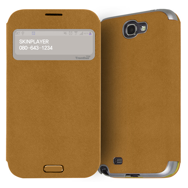 【GALAXY S4】Trenther View Flip for Galaxy S4 Made in Korea (Brown)