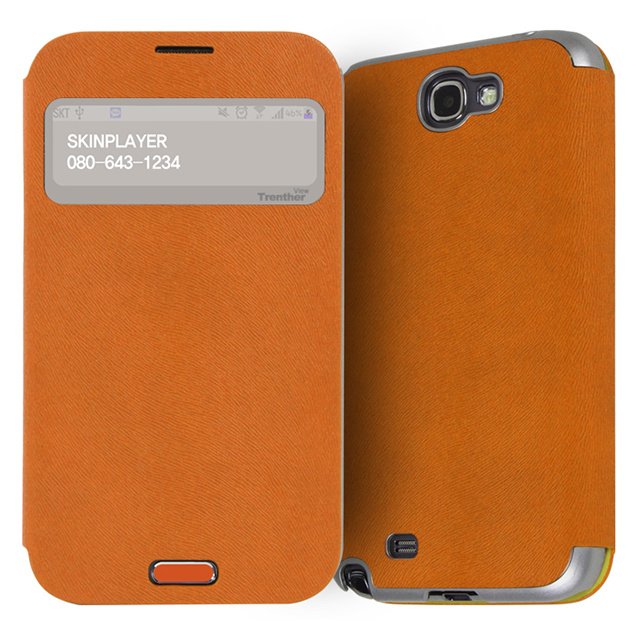 【GALAXY S4】Trenther View Flip for Galaxy S4 Made in Korea (Orange)