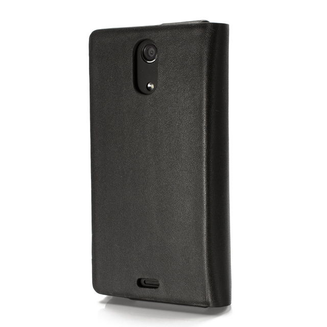 【XPERIA A ケース 】Leather Case LC443AB ブラック