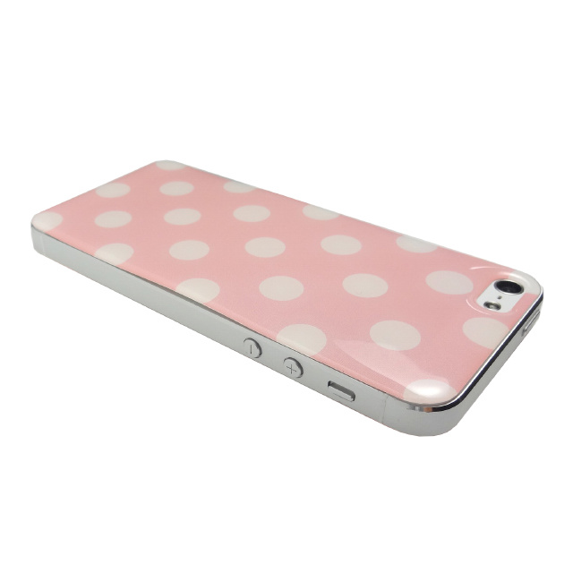 【iPhone5 スキンシール】SPDeCO iPhone5 / ドット ベビーピンク × ホワイト