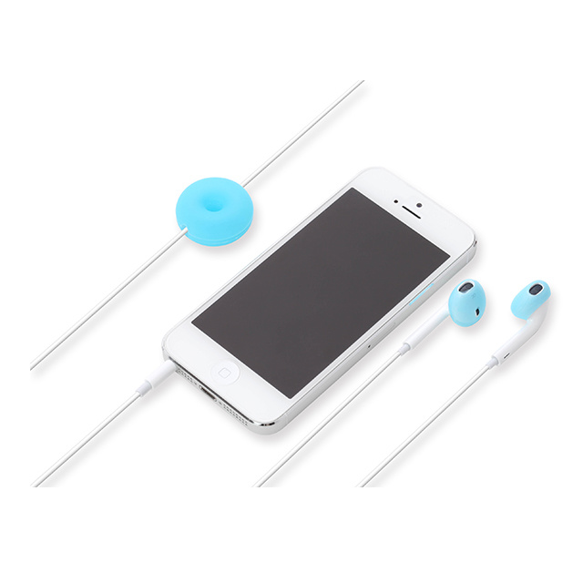 Apple EarPods専用 シリコン製イヤホンカバー (シアン)